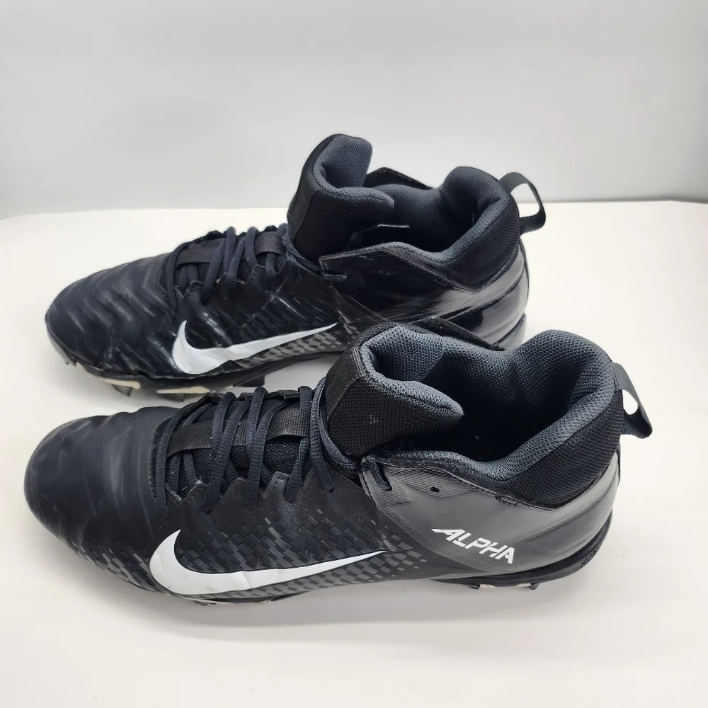 Nike Alpha Menace Shark 2 Football Cleats Mens 14 Shoes Black BV0146-001